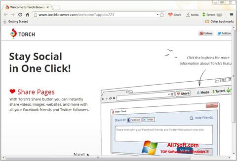 Снимка на екрана Torch Browser за Windows 7