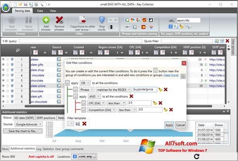 Снимка на екрана Key Collector за Windows 7