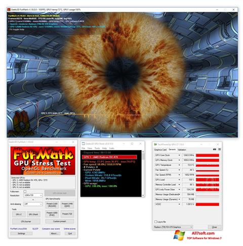 Снимка на екрана FurMark за Windows 7