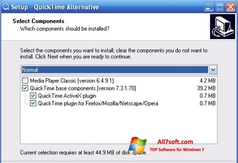 Снимка на екрана QuickTime Alternative за Windows 7