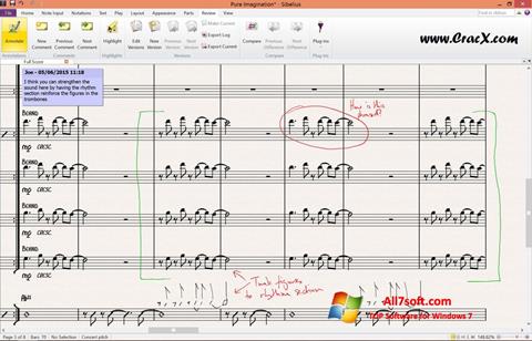 Снимка на екрана Sibelius за Windows 7