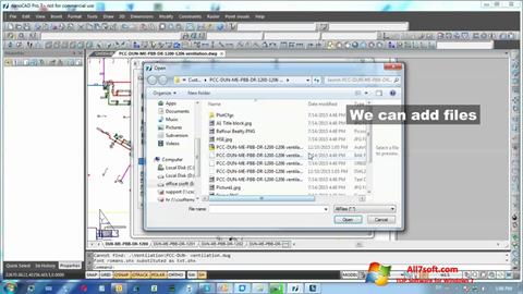 Снимка на екрана nanoCAD за Windows 7