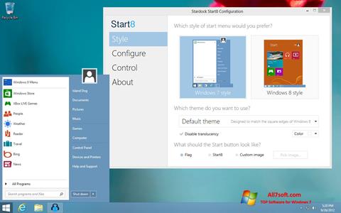 Снимка на екрана Start8 за Windows 7