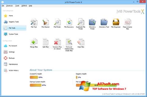 Снимка на екрана jv16 PowerTools за Windows 7