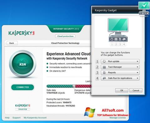 Снимка на екрана Kaspersky Internet Security за Windows 7