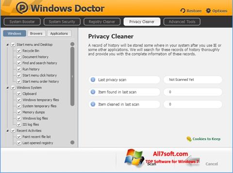 Снимка на екрана Windows Doctor за Windows 7