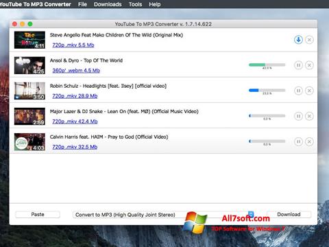 Снимка на екрана Free YouTube to MP3 Converter за Windows 7