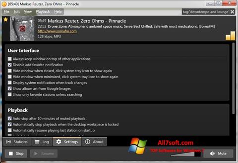 Снимка на екрана Screamer Radio за Windows 7