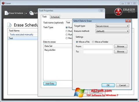 Снимка на екрана Eraser за Windows 7