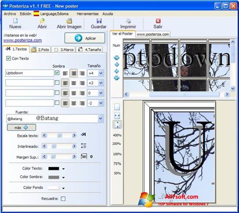 Снимка на екрана Posteriza за Windows 7