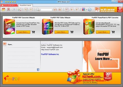 Снимка на екрана PPTX Viewer за Windows 7