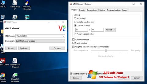 Снимка на екрана VNC за Windows 7
