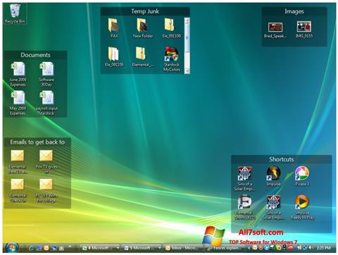 Снимка на екрана Fences за Windows 7