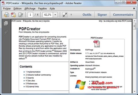 Снимка на екрана PDFCreator за Windows 7