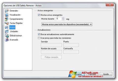 Снимка на екрана USB Safely Remove за Windows 7