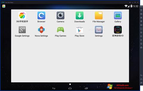 Снимка на екрана Nox App Player за Windows 7