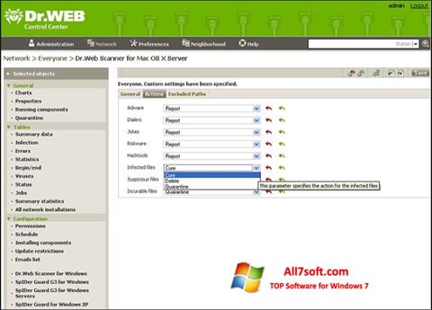 Снимка на екрана Dr.Web Antivirus за Windows 7