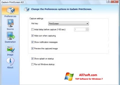 Снимка на екрана Gadwin PrintScreen за Windows 7