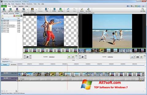 Снимка на екрана VideoPad Video Editor за Windows 7