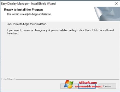 Снимка на екрана Easy Display Manager за Windows 7