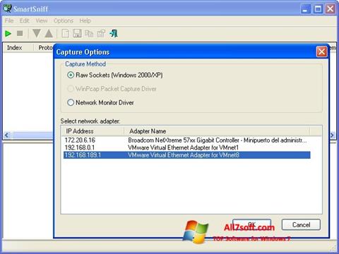 Снимка на екрана SmartSniff за Windows 7