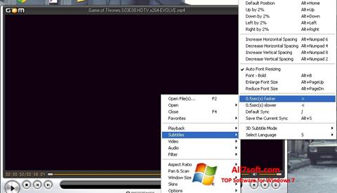 Снимка на екрана GOM Player за Windows 7