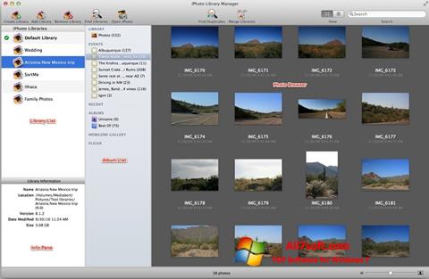 Снимка на екрана iPhoto за Windows 7