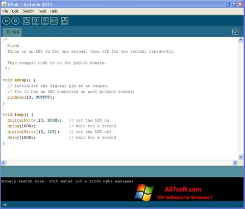 Снимка на екрана Arduino за Windows 7