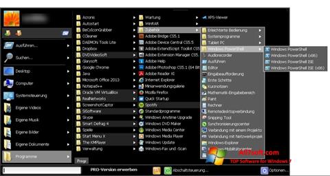 Снимка на екрана Start Menu X за Windows 7