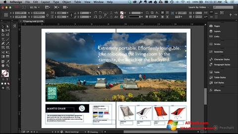 Снимка на екрана Adobe InDesign за Windows 7