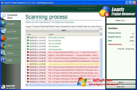 Снимка на екрана Trojan Remover за Windows 7