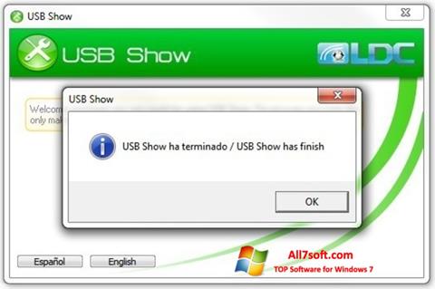 Снимка на екрана USB Show за Windows 7