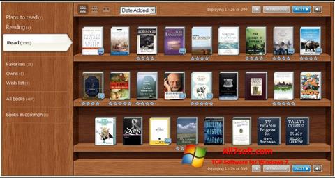 Снимка на екрана Bookshelf за Windows 7