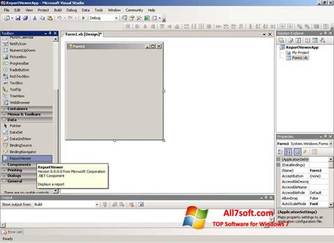 Снимка на екрана Microsoft Visual Studio Express за Windows 7