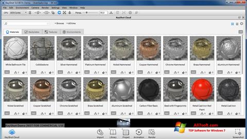 Снимка на екрана KeyShot за Windows 7
