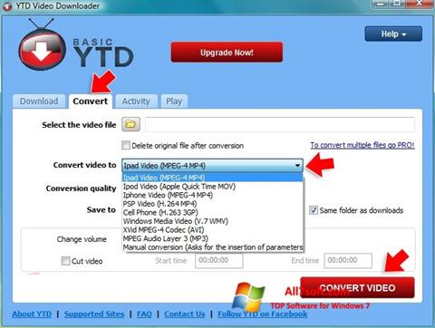 Снимка на екрана YTD Video Downloader за Windows 7
