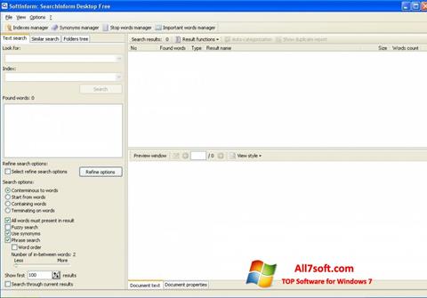 Снимка на екрана SearchInform за Windows 7