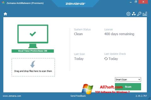Снимка на екрана Zemana AntiMalware за Windows 7