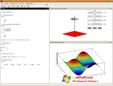Снимка на екрана Scilab за Windows 7