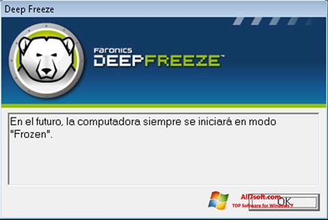 Снимка на екрана Deep Freeze за Windows 7
