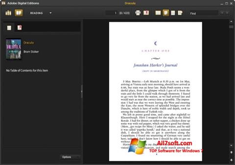 Снимка на екрана Adobe Digital Editions за Windows 7