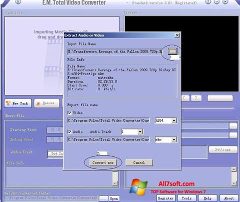 Снимка на екрана Xvid за Windows 7