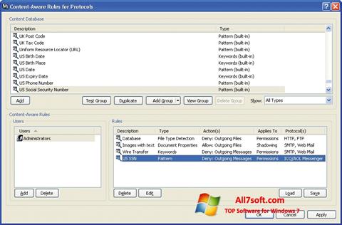 Снимка на екрана DeviceLock за Windows 7