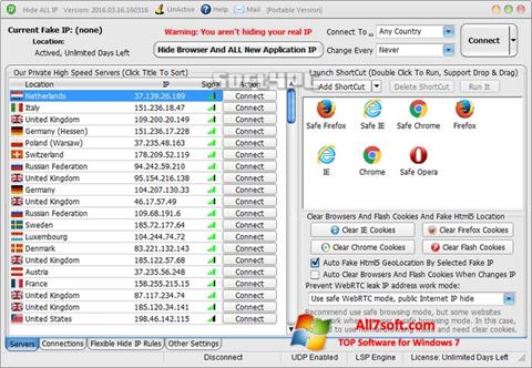 Снимка на екрана Hide ALL IP за Windows 7