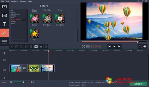 Снимка на екрана Movavi Video Suite за Windows 7