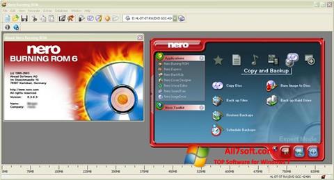 Снимка на екрана Nero Burning ROM за Windows 7