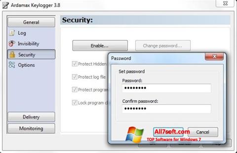 Снимка на екрана Ardamax Keylogger за Windows 7