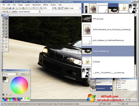 Снимка на екрана Paint.NET за Windows 7