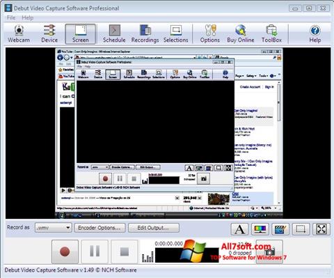 Снимка на екрана Debut Video Capture за Windows 7
