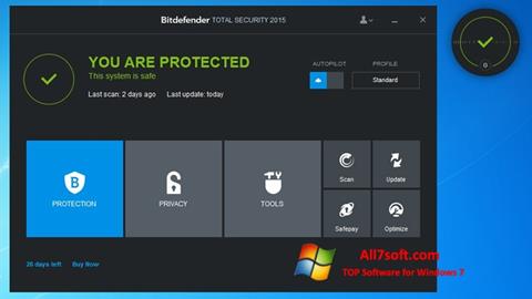 Снимка на екрана Bitdefender за Windows 7